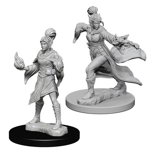 Wizk!ds Unpainted Miniatures - Female Elf Sorcerer