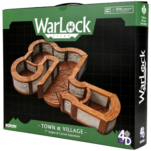 Wizk!ds WarLock Tiles: Expansion Pack - 1 inch Town & Village Angles & Curves