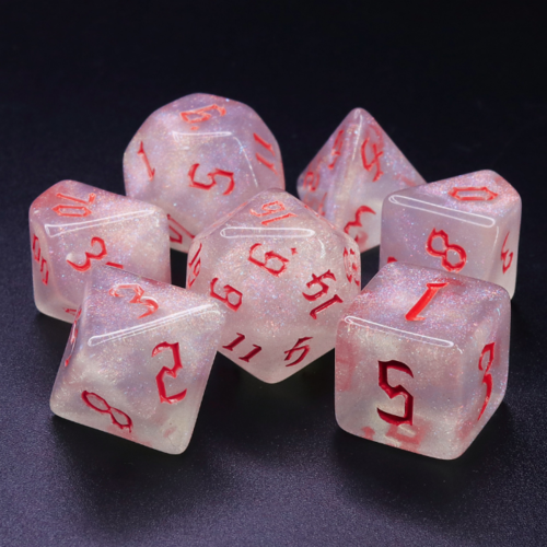 The Chaos Red Font Dice Set The Chaos Red Font Dice Set