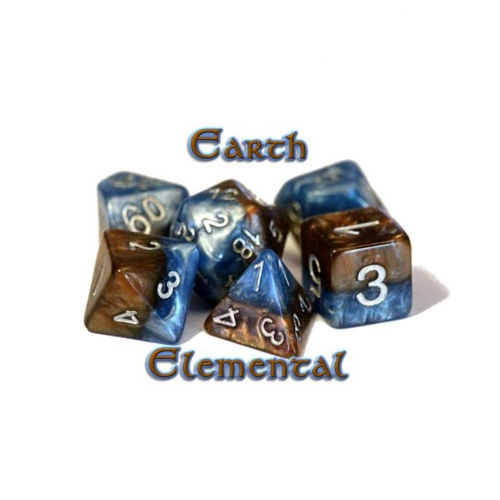 Gate Keeper Games Halfsies Dice Earth Elemental (7 poly set) Gate Keeper Games Halfsies Dice Earth Elemental (7 poly set)