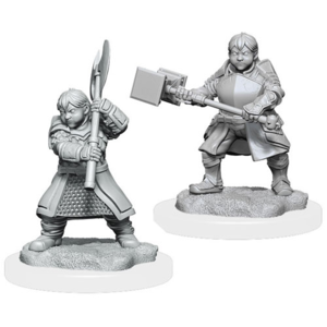 Wizk!ds Critical Role Unpainted Miniatures - Dwarf Dwendalian Empire Fighter Female