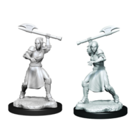 (WZK90379) Critical Role Unpainted Miniatures - Half-Elf Echo Knight and Echo Female