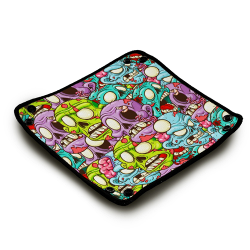 Wogamat Dice Tray - Zombie Head Pattern Wogamat Dice Tray - Zombie Head Pattern