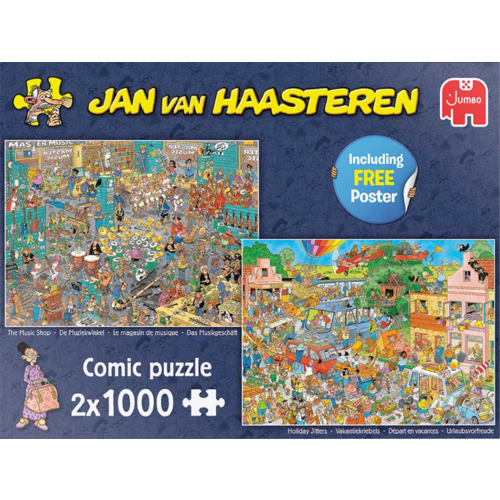 Jumbo De Muziekwinkel en Vakantiekriebels - Jan van Haasteren (2x 1000) Jumbo De Muziekwinkel en Vakantiekriebels - Jan van Haasteren (2x 1000)