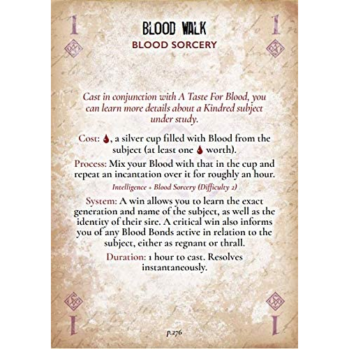 Modiphius Vampire: The Masquerade 5E - Discipline and Blood Magic Card Deck