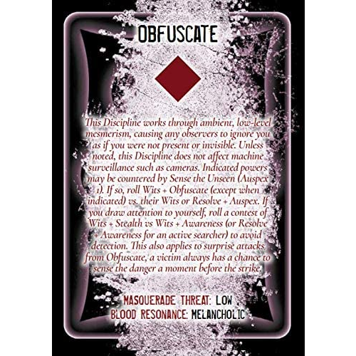 Modiphius Vampire: The Masquerade 5E - Discipline and Blood Magic Card Deck