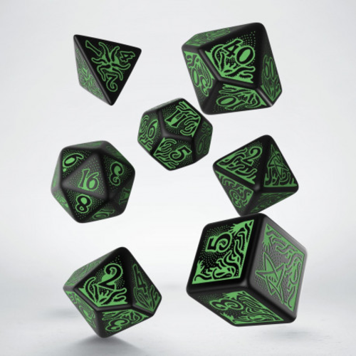 - Call of Cthulhu 7th Edition Black & green Dice Set (7) - Call of Cthulhu 7th Edition Black & green Dice Set (7)
