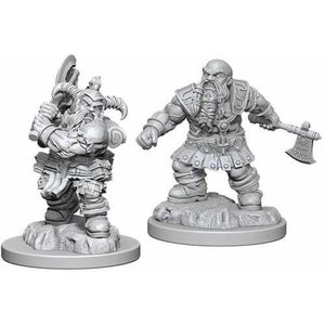 Wizk!ds (WZK73391) Unpainted Miniatures - Dwarf Male Barbarian (5E)