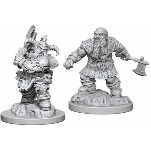 Wizk!ds Unpainted Miniatures- Dwarf Male Barbarian (5E)