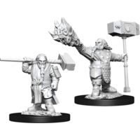 (WZK90003) Unpainted Miniatures - Dwarf Cleric Male