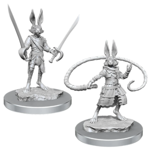 Wizk!ds (WZK90487) Unpainted Miniatures - Harengon Rogues (5E)