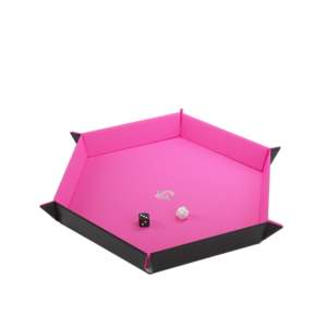 Magnetic Dice Tray Hexagonal Black/Pink Magnetic Dice Tray Hexagonal Black/Pink