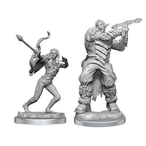 Critical Role Unpainted Miniatures - Ashari Stoneguard & Ashari Skydancer