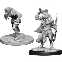 (WZK90014) Unpainted Miniatures - Wererat & Weretiger (5E)