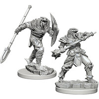 (WZK73340) Unpainted Miniatures - Dragonborn Fighter Male with Spear