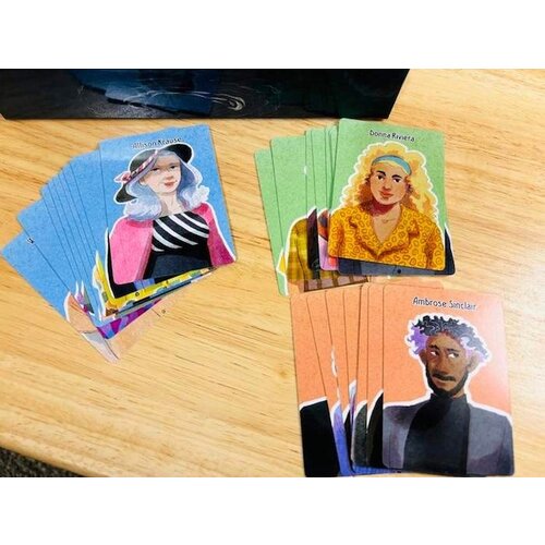 Brindlewood Bay RPG - Suspect Cards & Needlepoint Dice