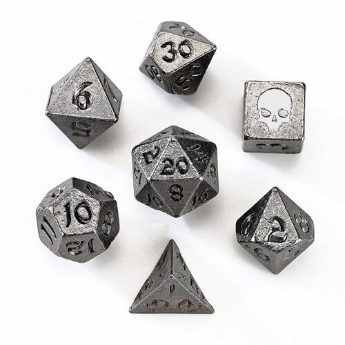 Tiny Dice Set in Potion Bottle - Gunmetal