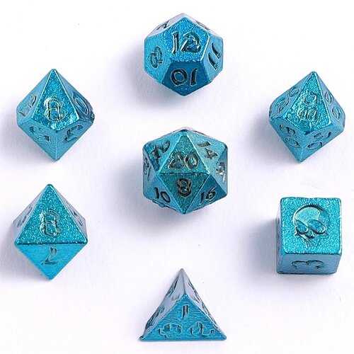 Tiny Dice Set in Potion Bottle - Blue