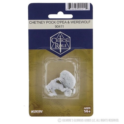 Wizk!ds (WZK90411) Unpainted Miniatures - Chetney Pock O'Pea & Werewolf (CR)