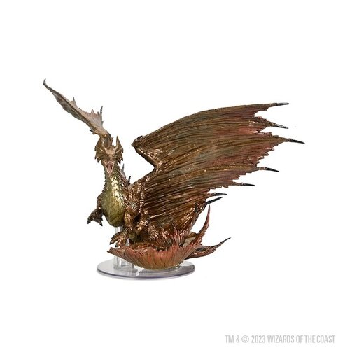 Wizk!ds (WZK96228) Big Miniatures - Adult Brass Dragon (Painted)