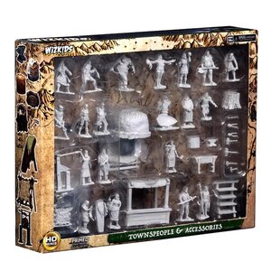 (WZK73698) Unpainted Miniatures - Townspeople & Accessories (Deep Cuts set)
