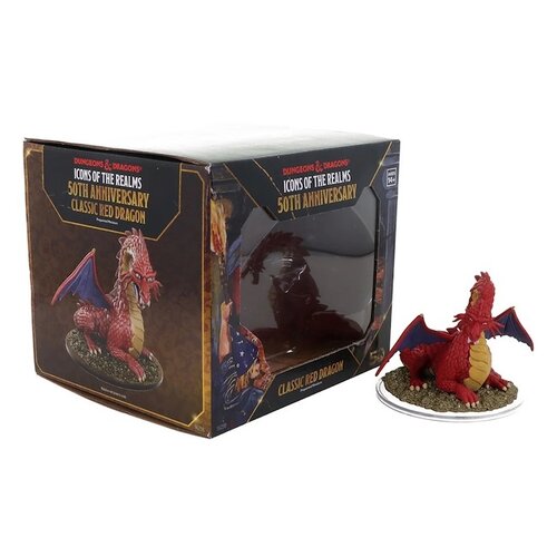 (WZK96298) Big Miniatures - Classic Red Dragon (Painted, 50th Anniversary)