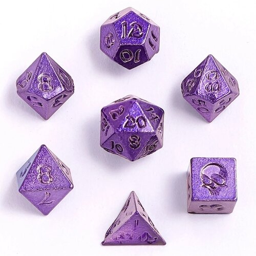 Tiny Dice Set in Potion Bottle - Purple