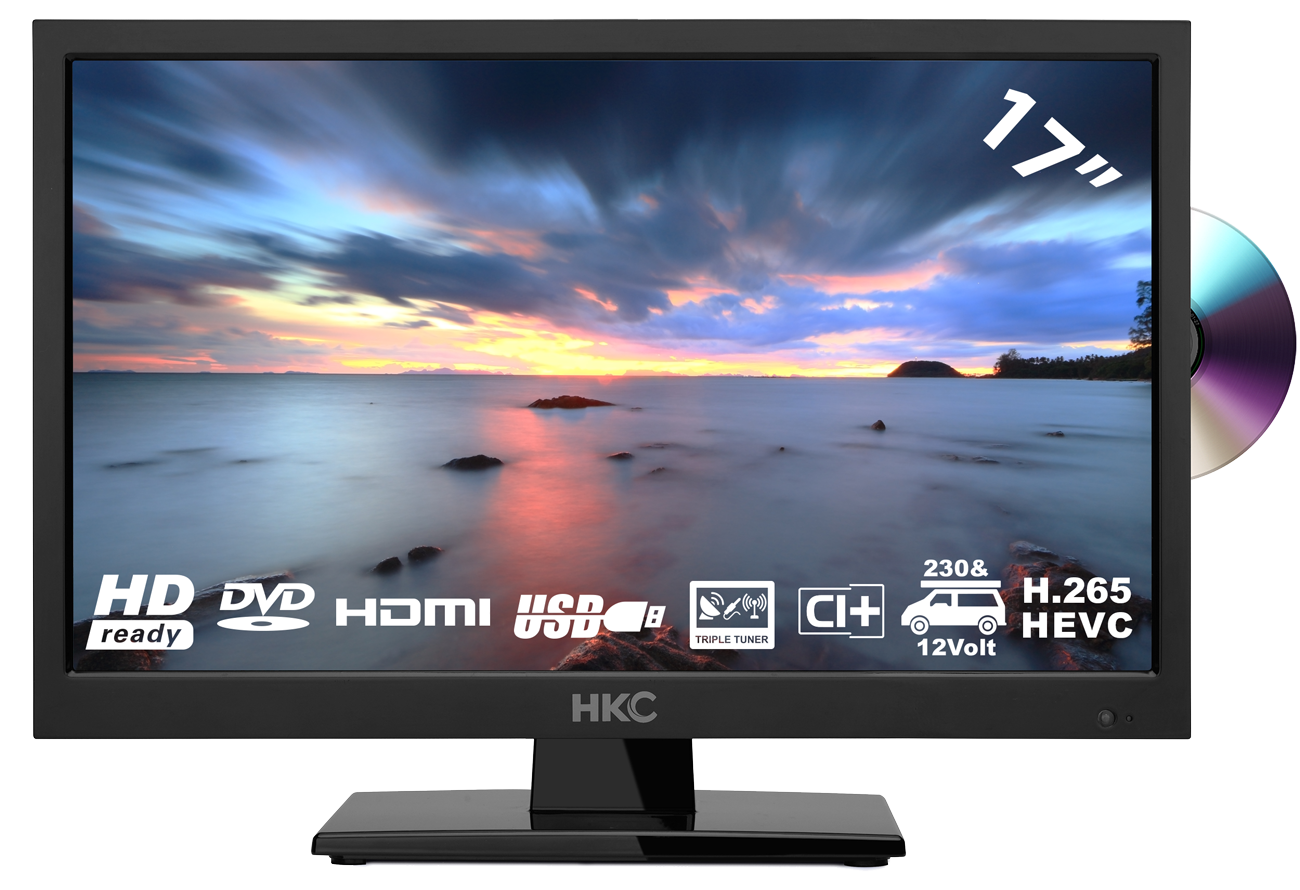 HKC 17H2C 17.3 inch HD-ready LED tv/DVD 