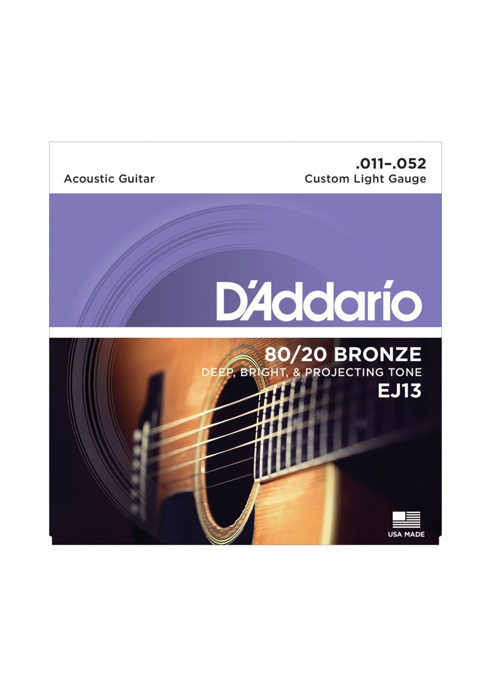 D'Addario 80/20 Bronze Custom Light (11-52)