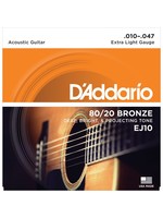 D'Addario 80/20 Bronze Extra Light (10-47)