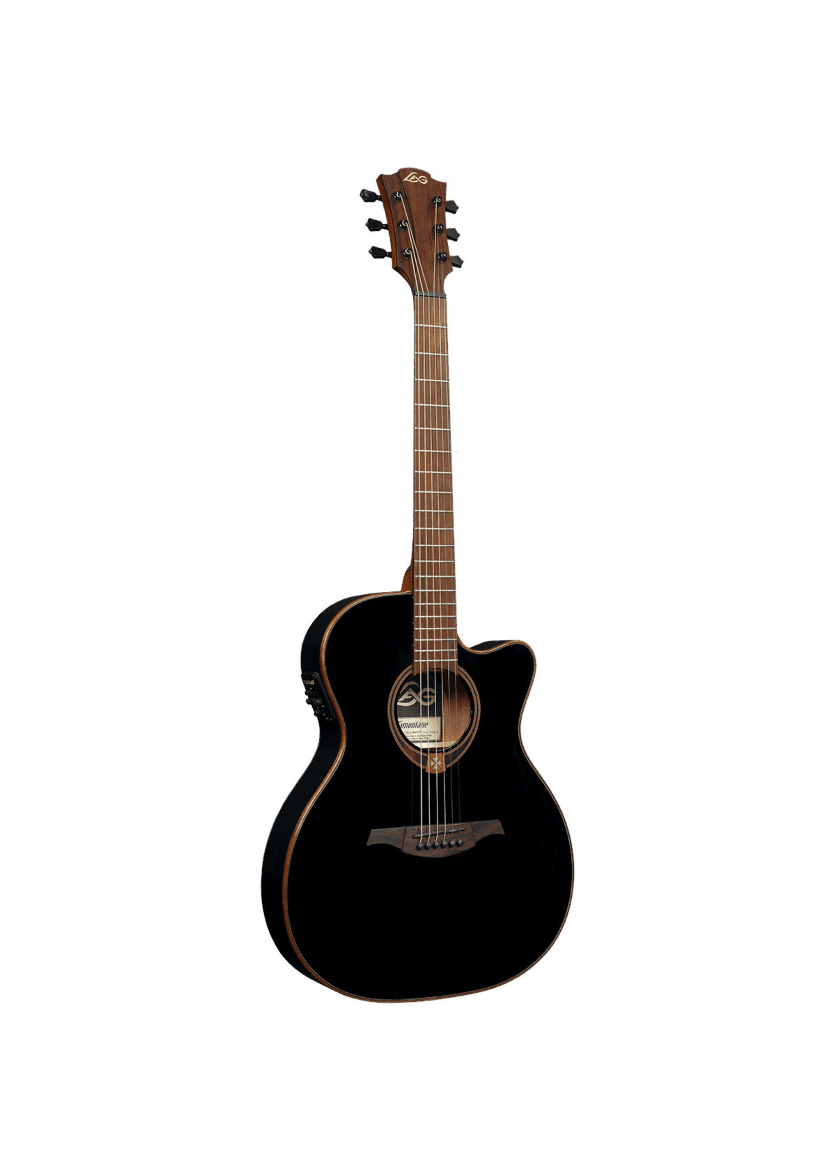 LAG Auditorium Slim Cutaway High Gloss Electro-Acoustic - Black