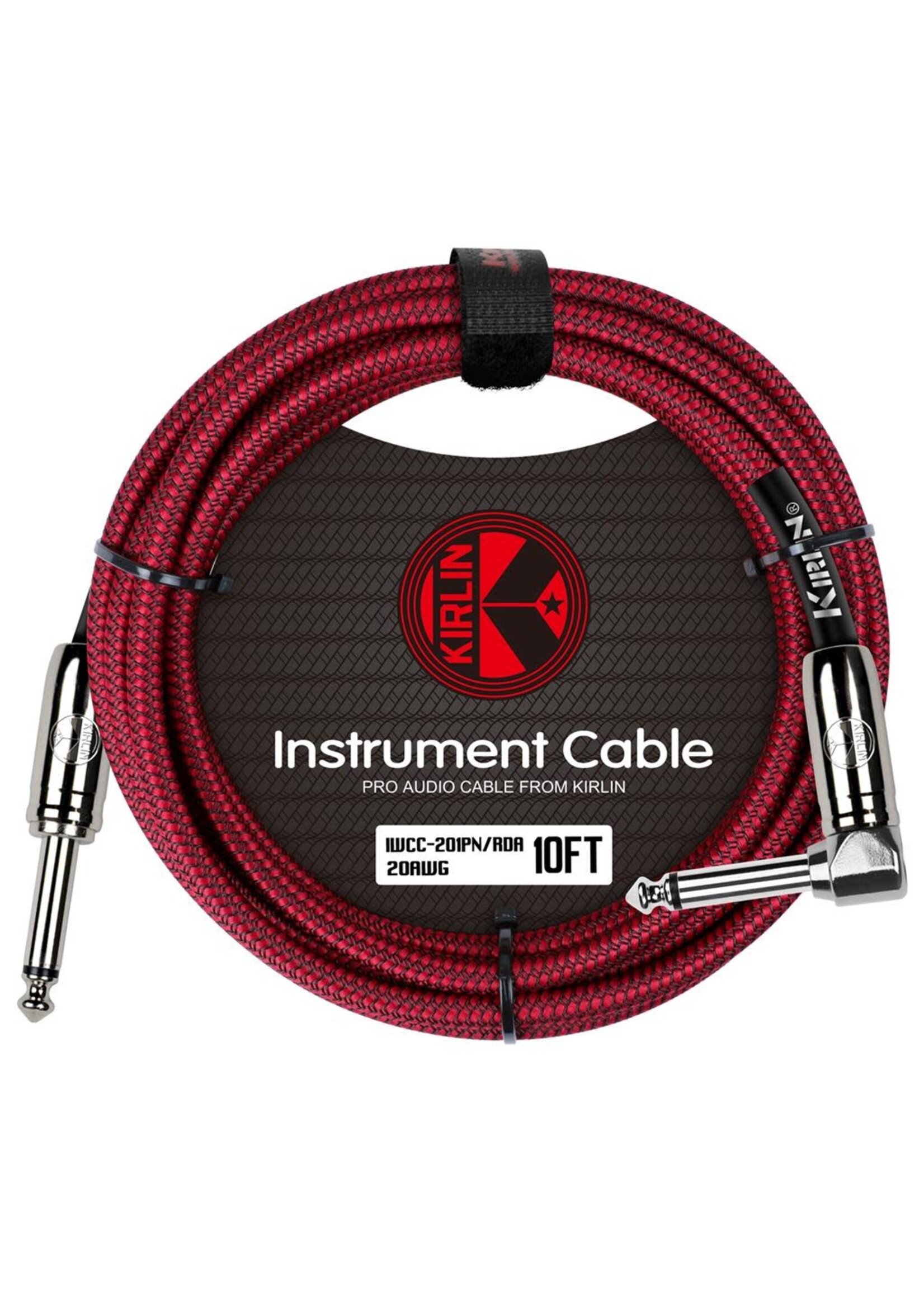 Kirlin Kirlin Fabric 10ft Straight To Angle Red Cable