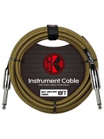 Kirlin Kirlin Fabric 10ft Straight Black Yellow Cable