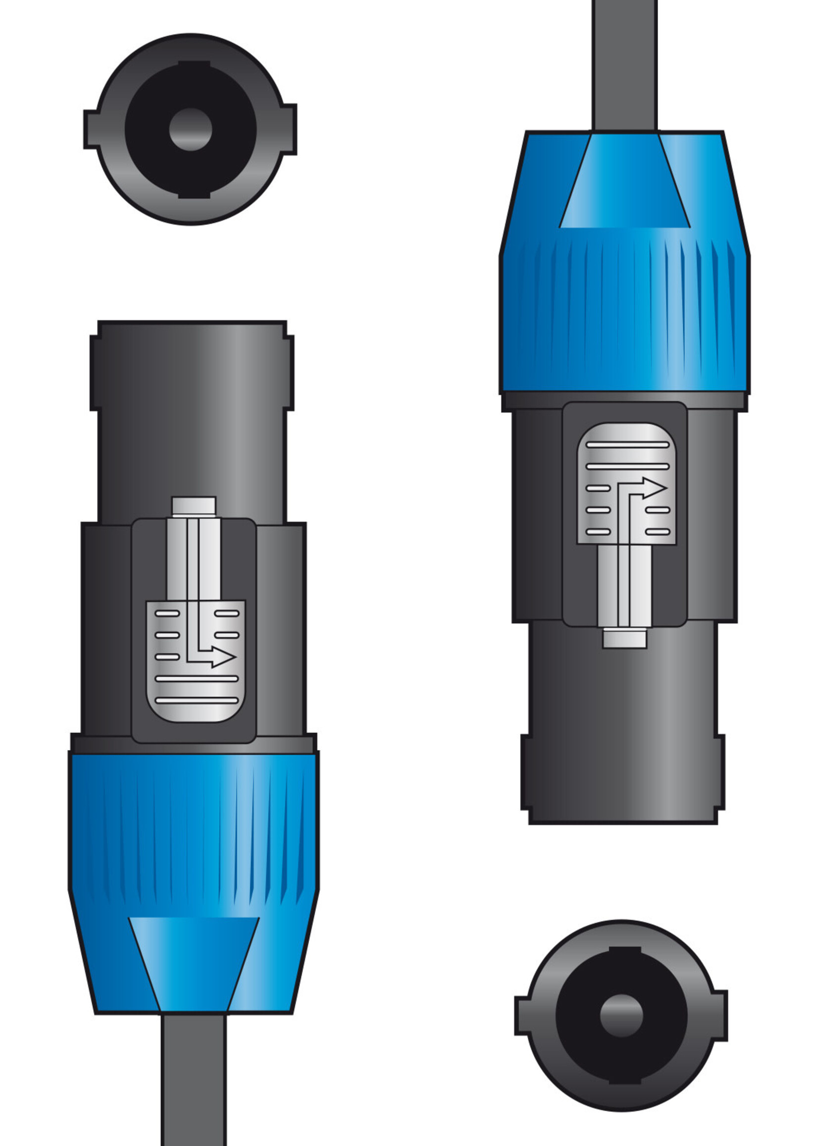 Chord QTX Speaker Lead Speaker Plug to Speaker Plug - 3m