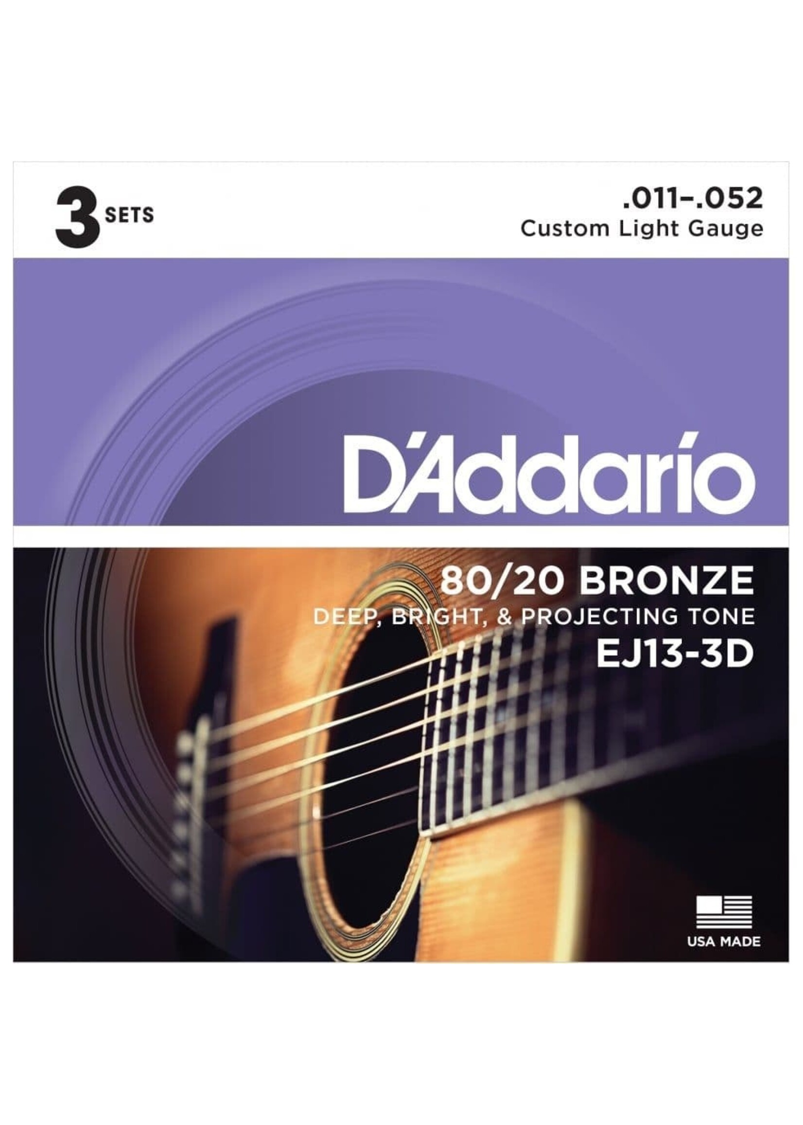 D'Addario 80/20 Bronze Custom Light (11-52)