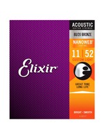 Elixir Nanoweb Acoustic Custom Light Strings 11-52