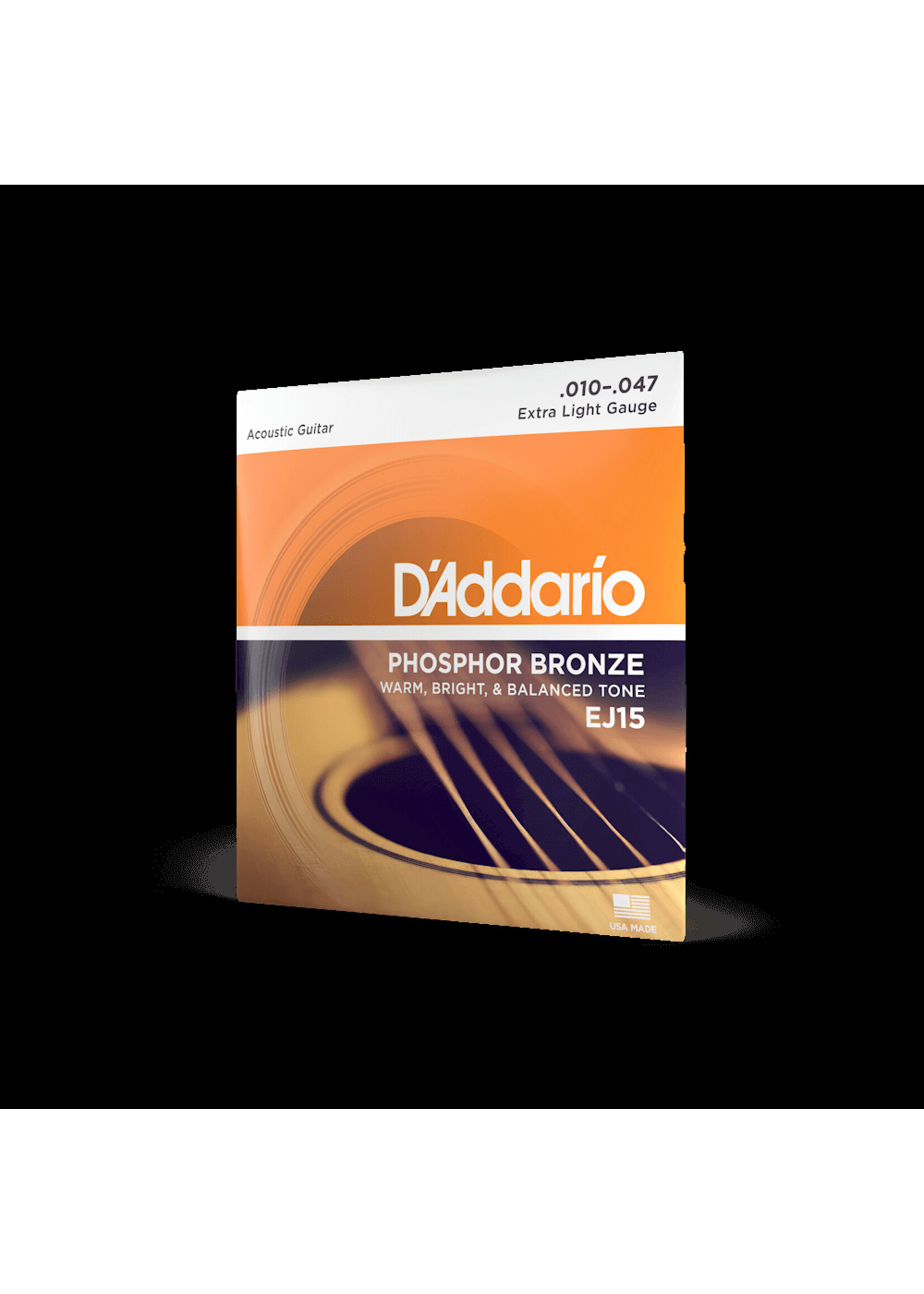 D'Addario Phosphor Bronze Acoustic, Extra Light, 10-47