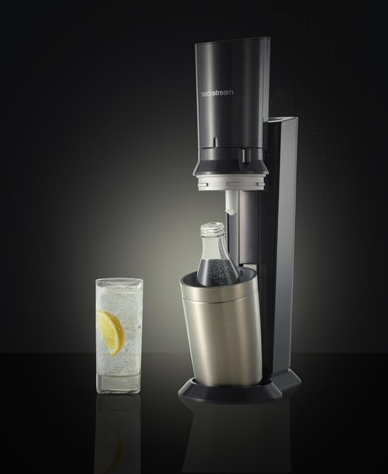 SodaStream Crystal Megapack Black + 2 karaffen en 60L CO2 cilinder