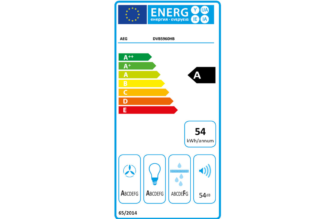 AEG DVB5960HB - Wandschouw afzuigkap 90 cm