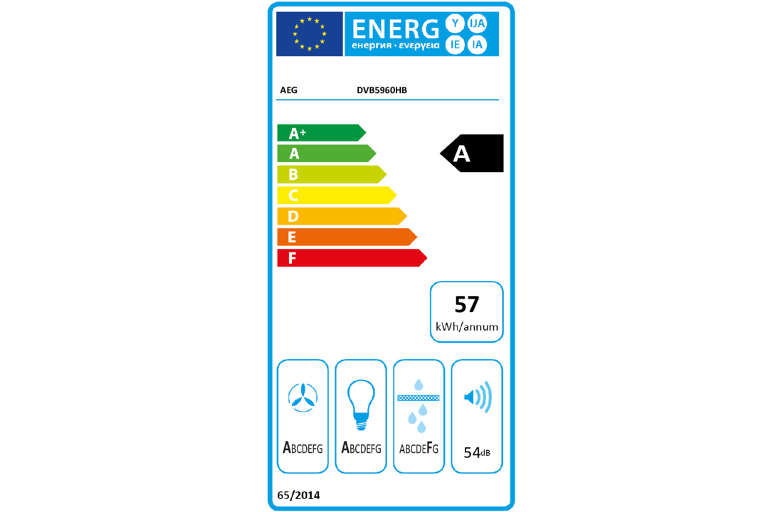 AEG DVB5960HB - Wandschouw afzuigkap 90 cm