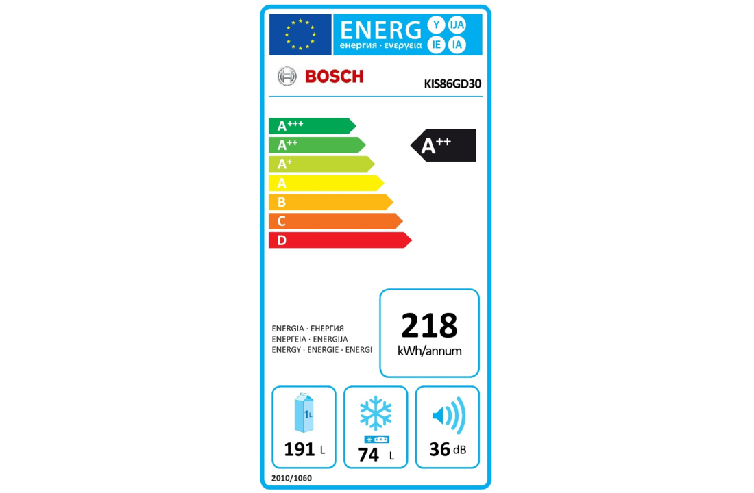 Bosch KIS86GD30 Inbouw koelvriescombinatie nis 178 cm