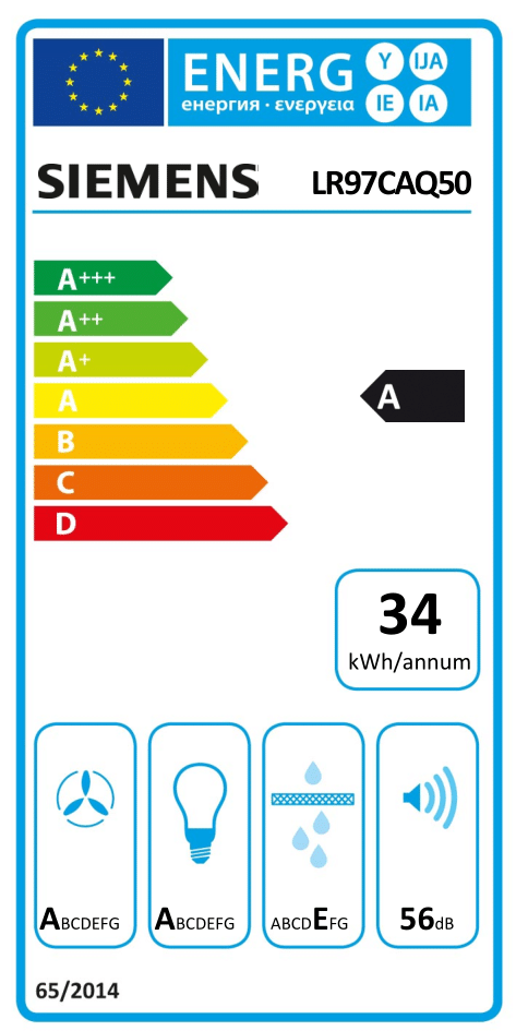 Siemens LR97CAQ50 Afzuigkap
