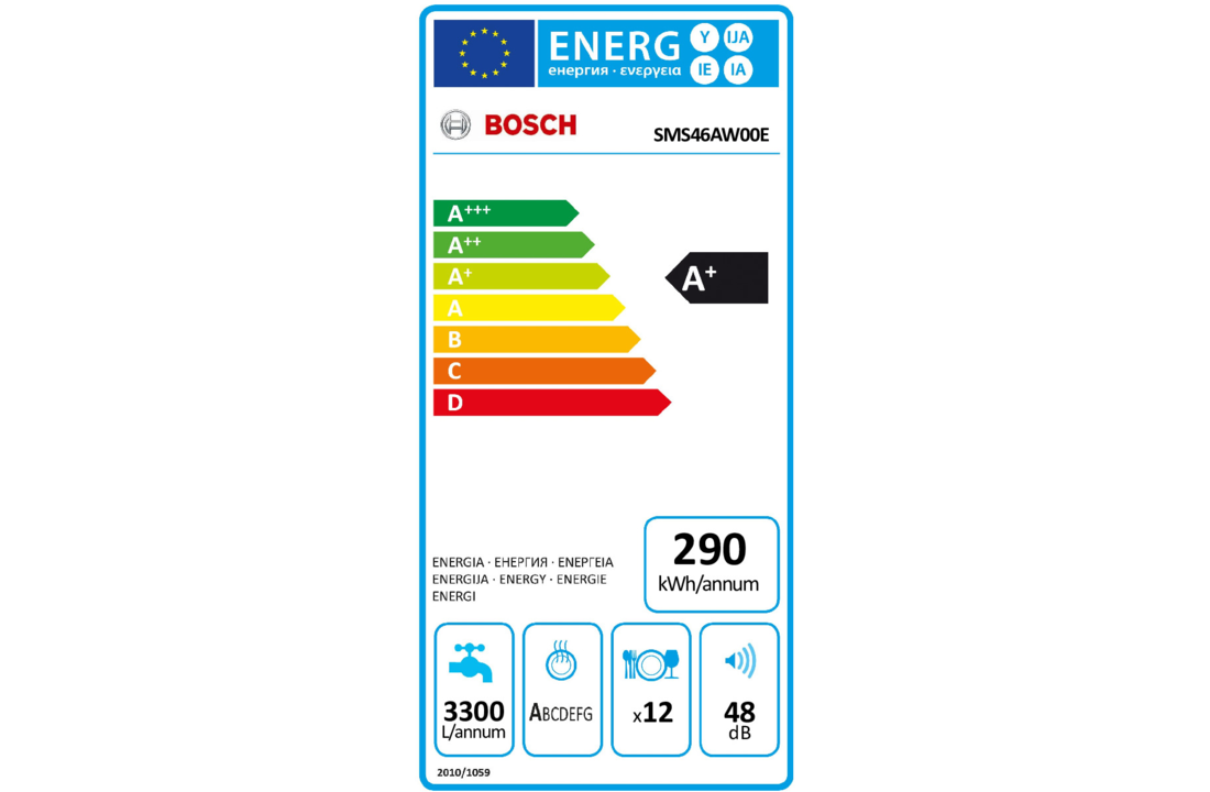 Bosch SMS46AW00E vaatwasser vrijstaand 48dB