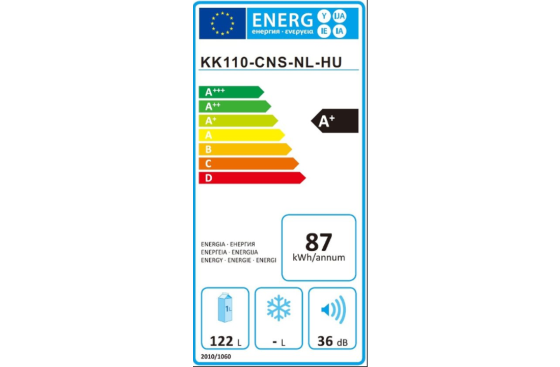 Husky KK110-BKCNS-BK-HUV Glasdeurkoeler