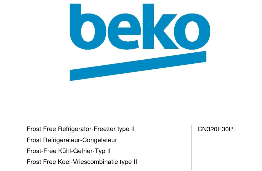 Beko CN320E30PI Koelvriescombinatie
