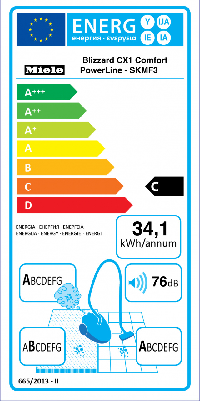 Miele Blizzard CX1 Comfort Powerline Stofzuiger zonder zak
