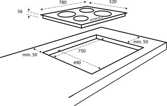 Inventum IKI7831 Inbouw Inductie Kookplaat