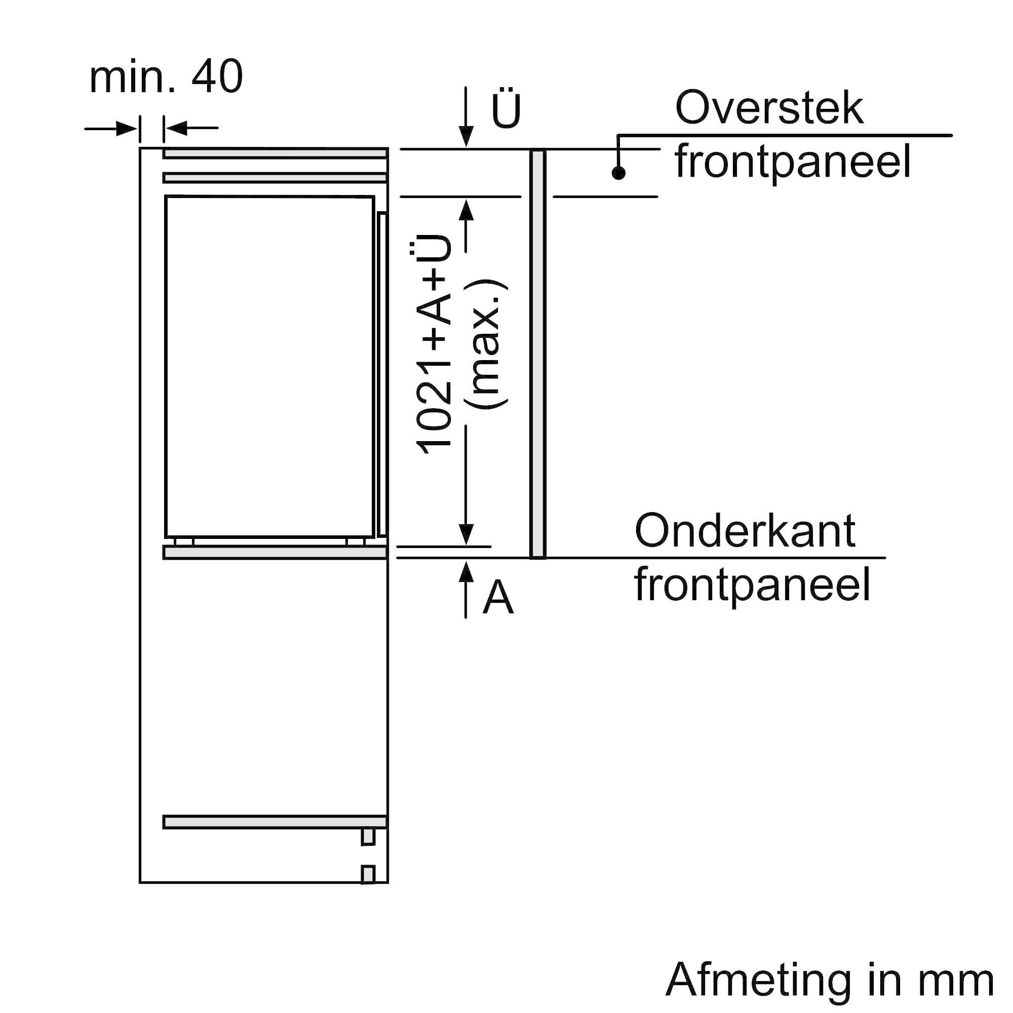 Siemens GI31NACE0 Inbouw vrieskast