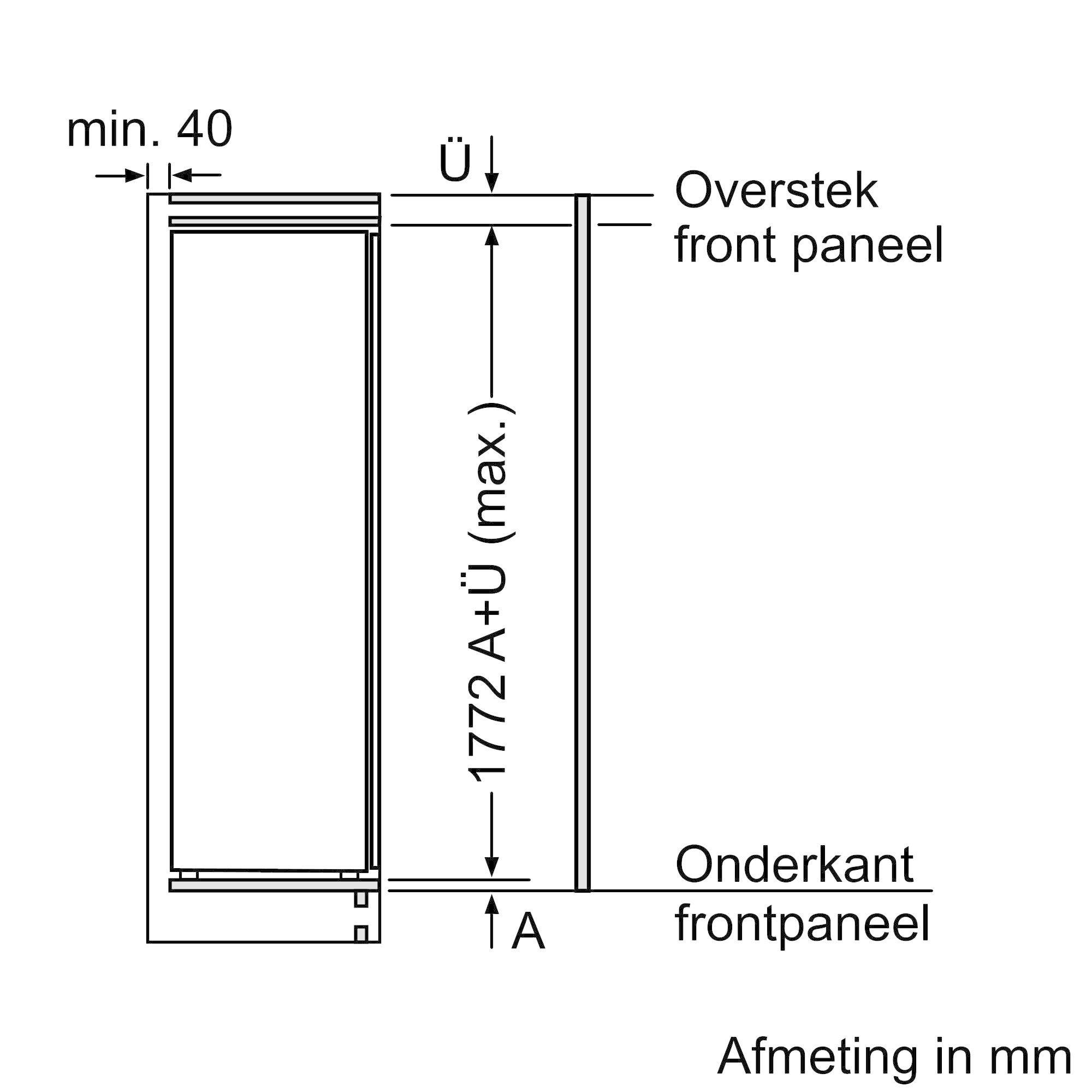 Siemens GI81NACF0 Inbouw vrieskast