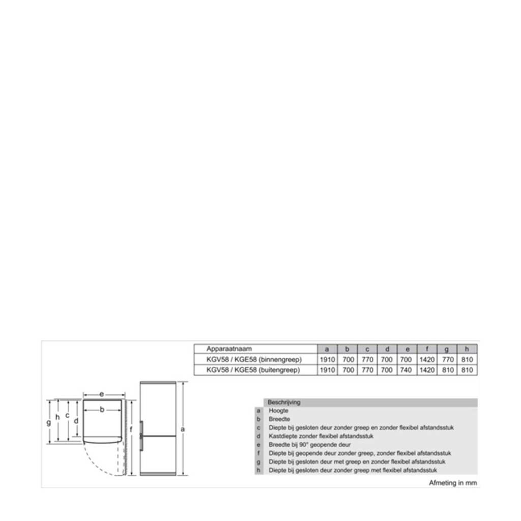 Siemens KG58EBI40 Koelvriescombinatie